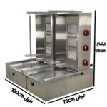 دستگاه کباب ترکی رومیزی دو سیخ سه شعله - تصویر 6